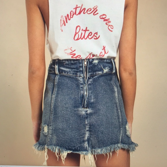 Lace up denim skirt #tobi #denimskirt - Picture 2 of 3